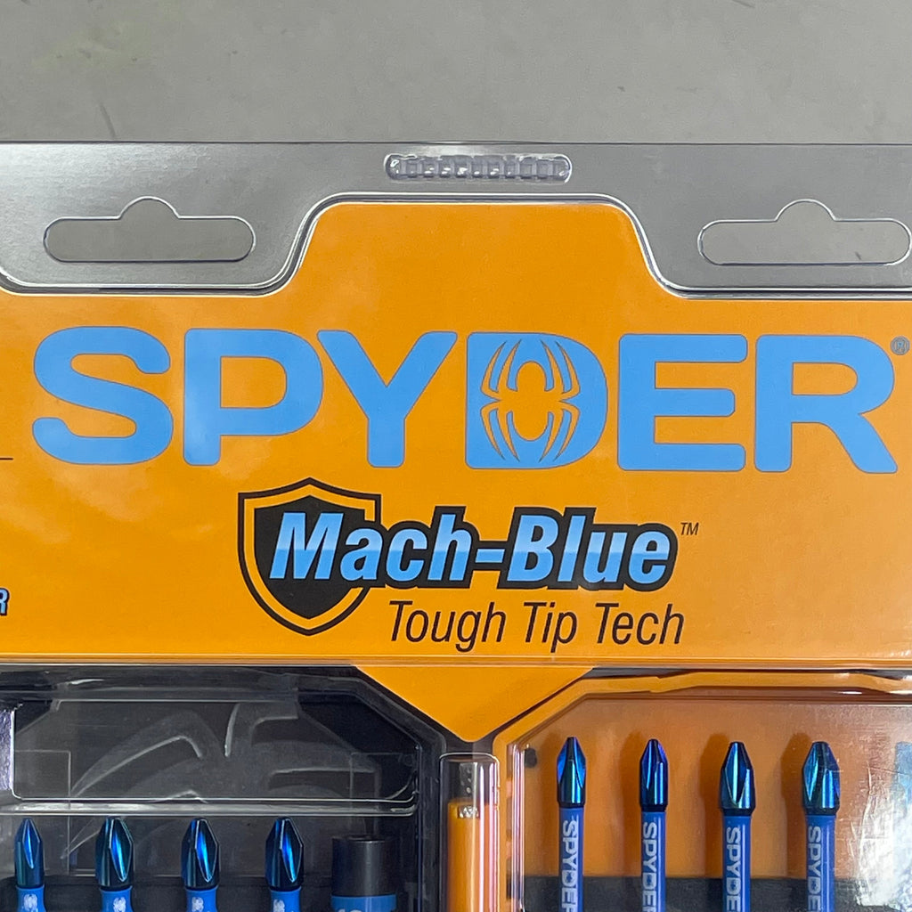 SPYDER Mach-Blue Driver Bit Kit 25 Piece Metallic Blue 19029