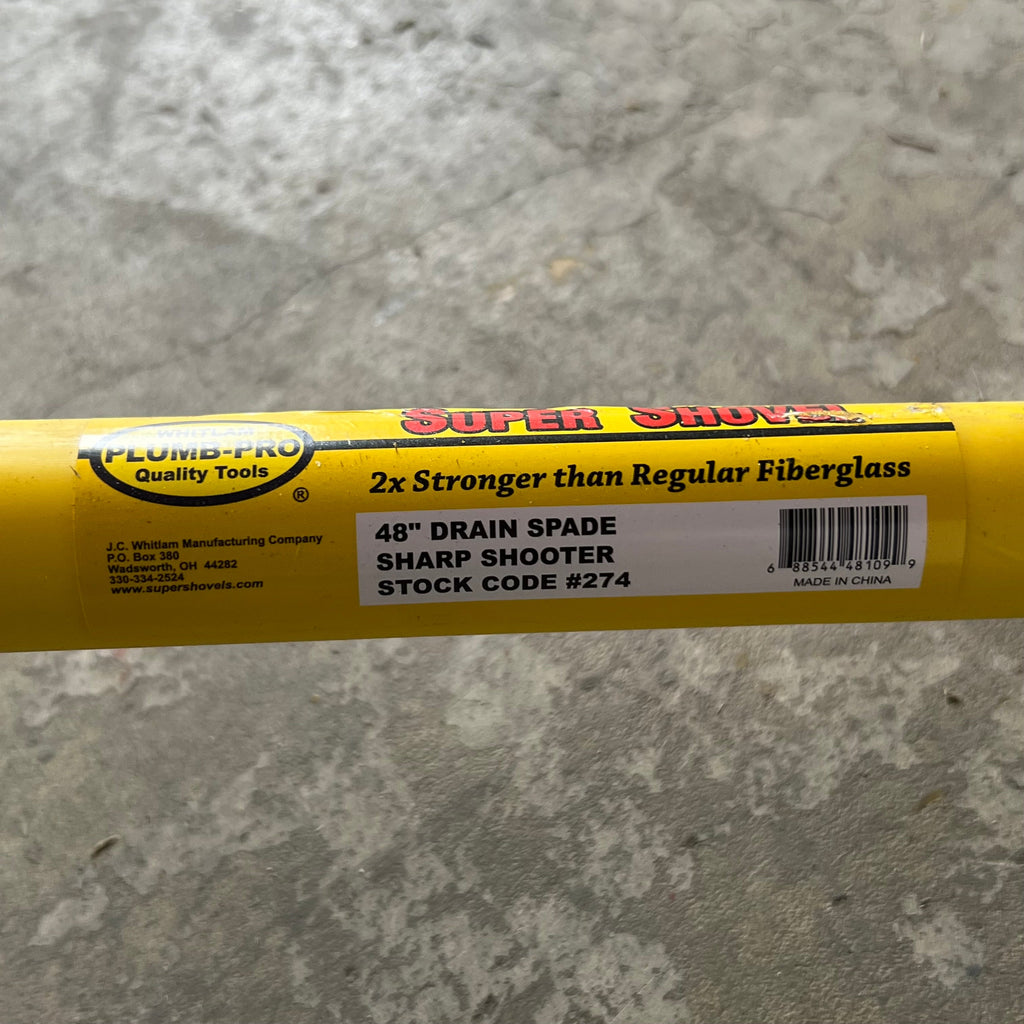 PLUMB-PRO Drain Spade Sharp Shooter Sz 48", Yellow & Black 274