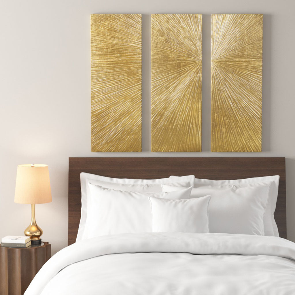 Lumina Aurea™ — Signature Sunburst Hand-Painted Triptych