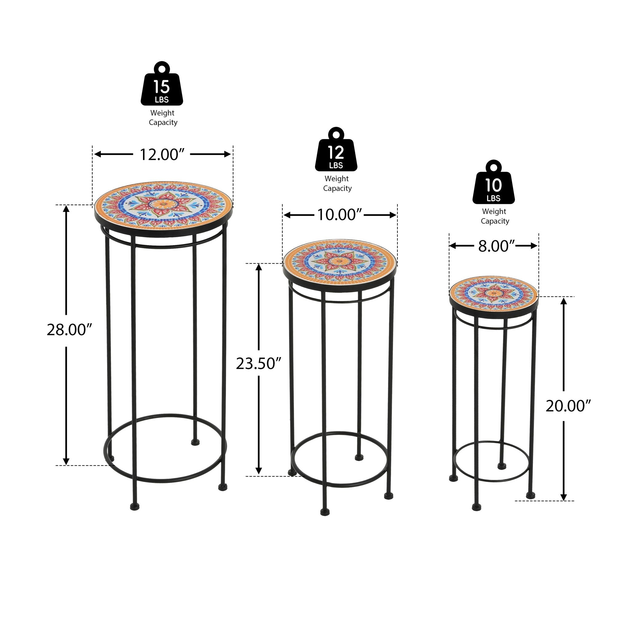 Wesley Plant Stand Black / Red