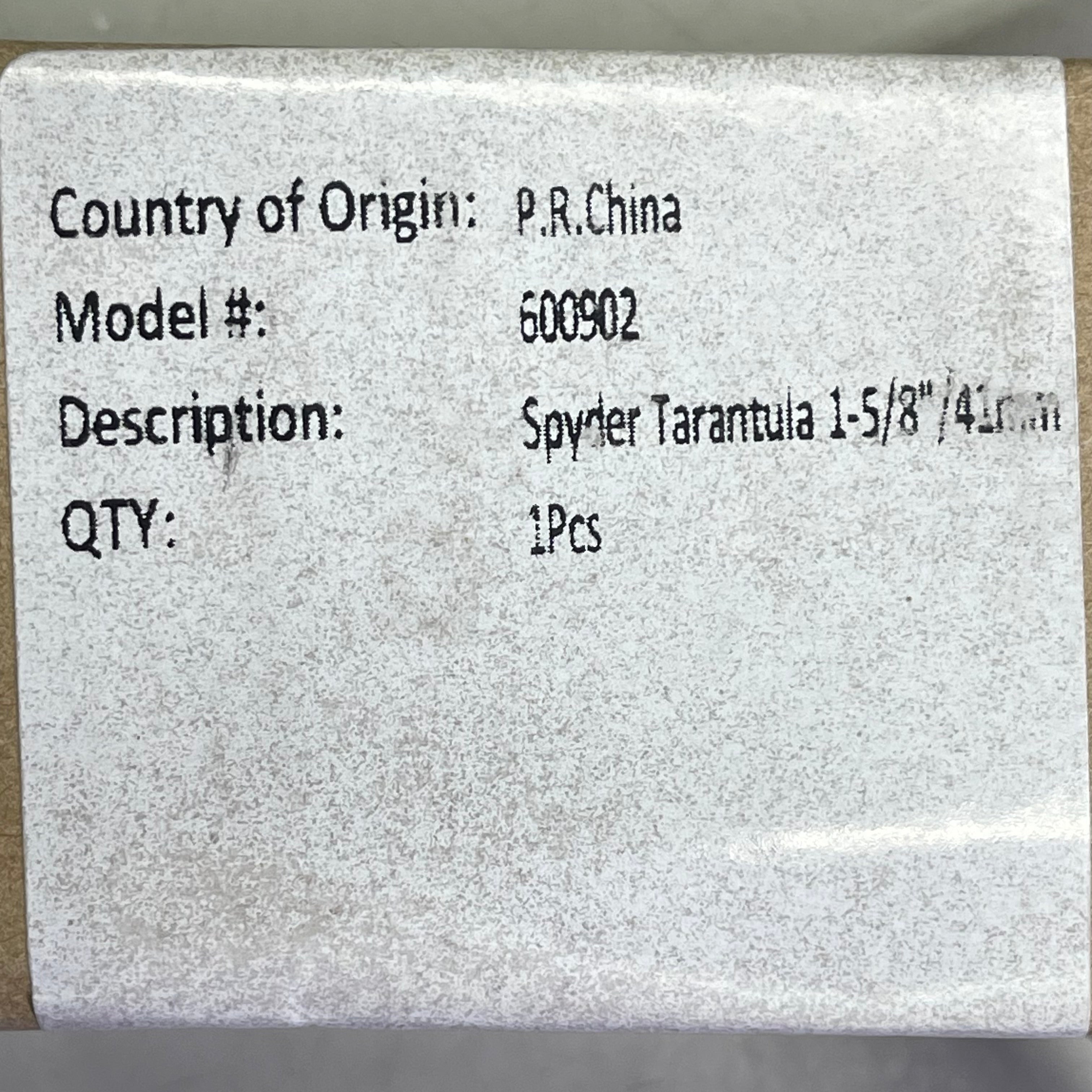 TARANTULA Spyder Carbide Tip Hole Saw 1-5/8" Black 600902