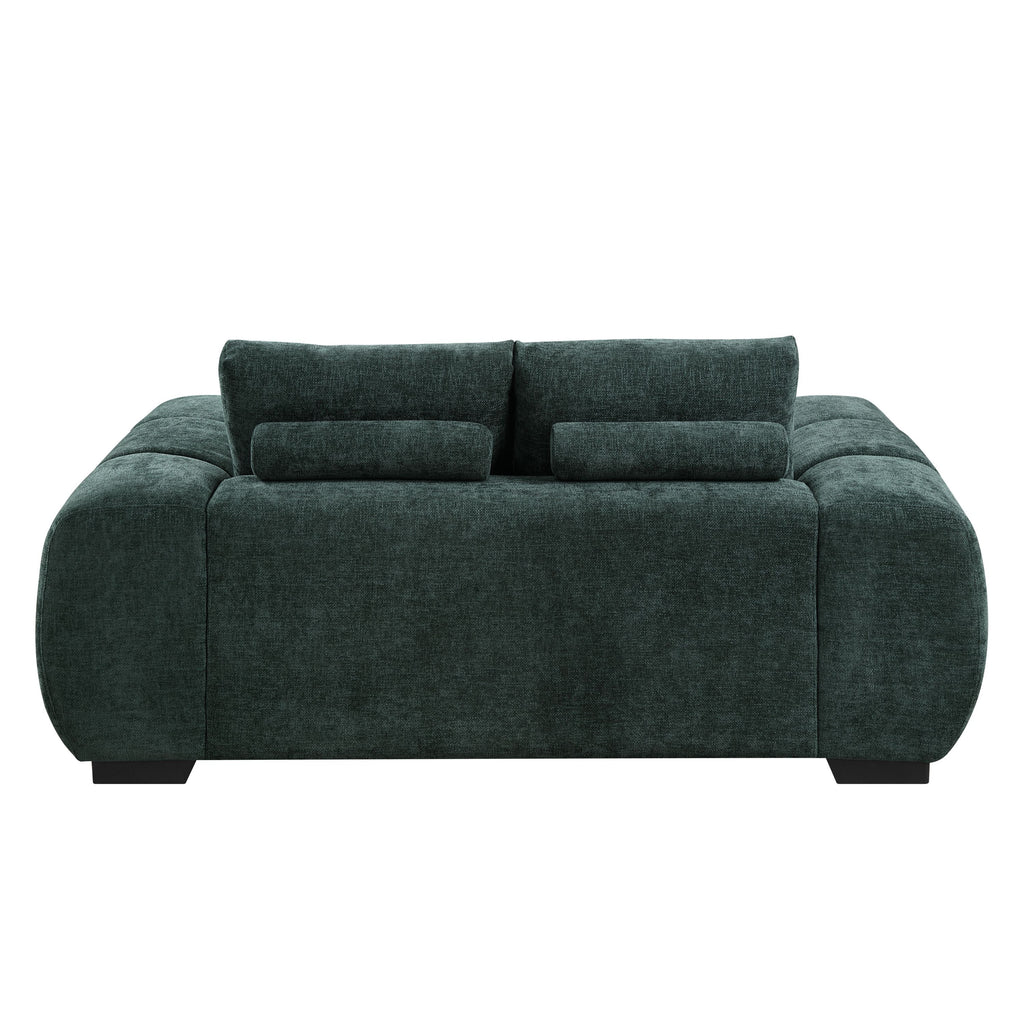 Ferrand Green Chenille Loveseat