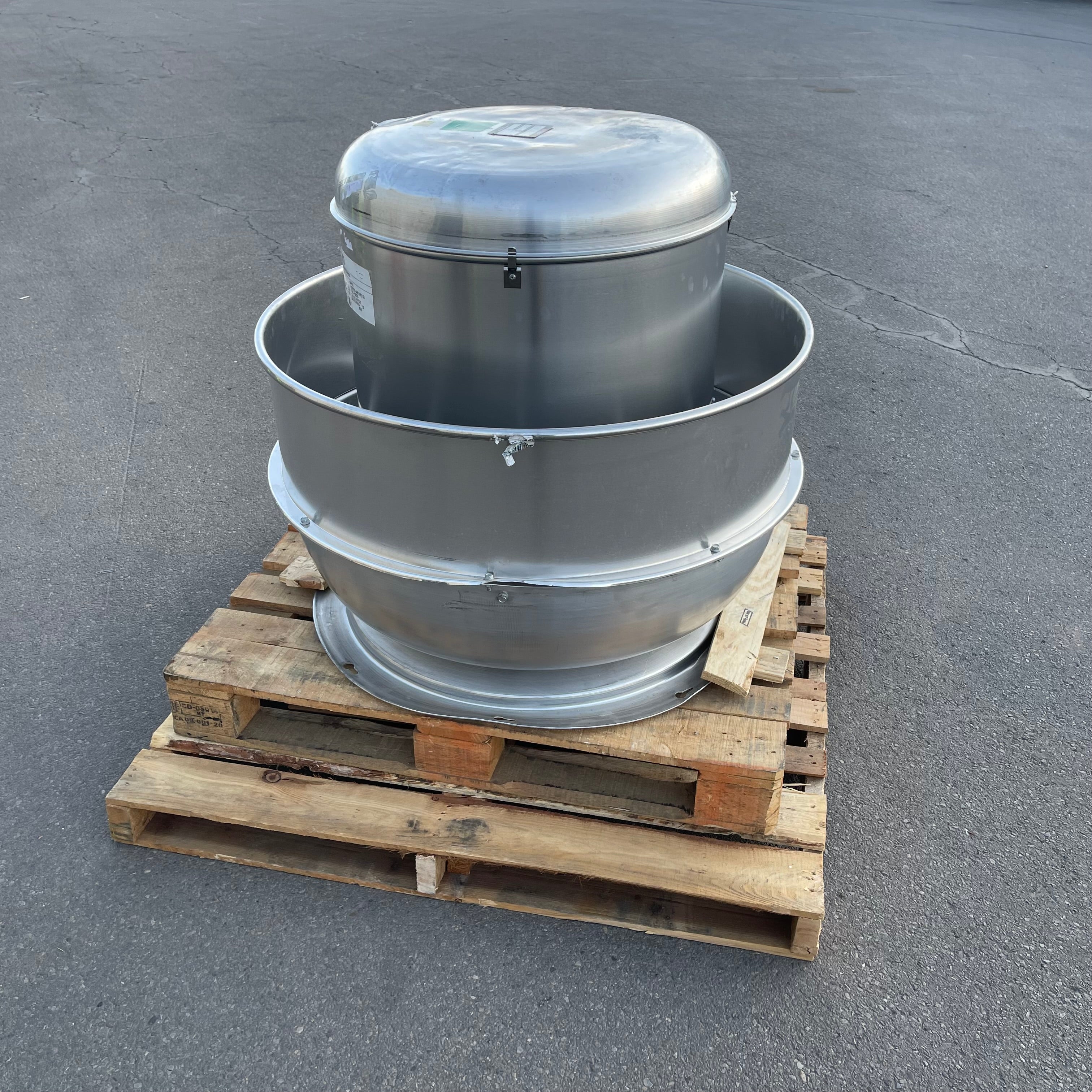 LOREN COOK Direct Drive Exhaust Fan 18" 3/4 HP 115 Volt 1 Phase 180W11D180ACW (New, Dented Top)
