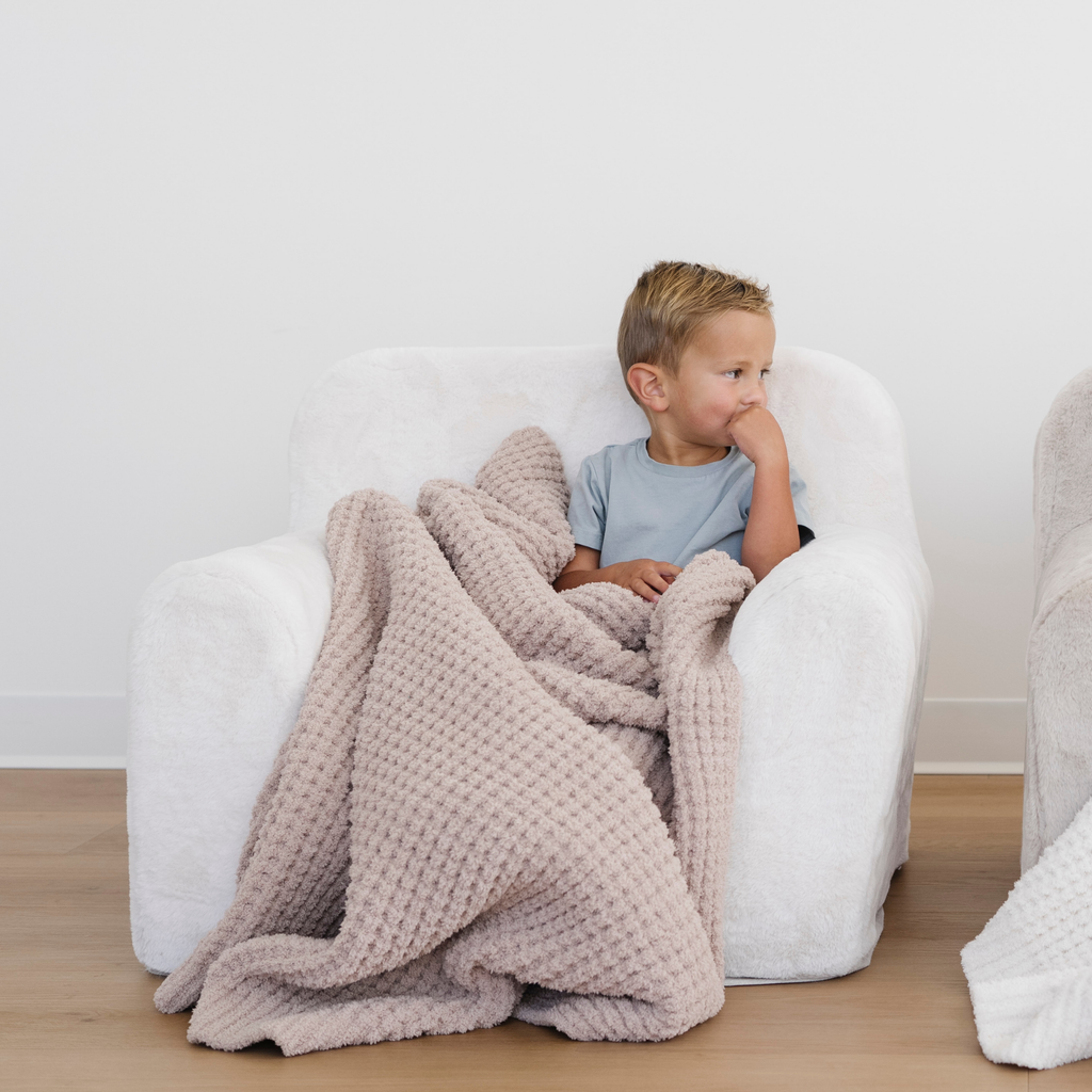 WAFFLE KNIT TODDLER BLANKETS