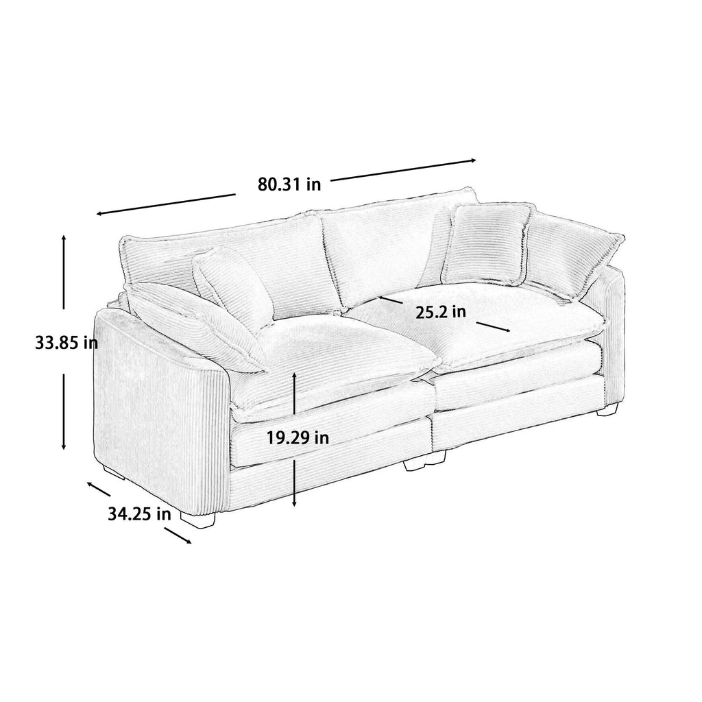 Elegant Oversized Sectional Sofa Set With Deep Seats And Flexible Layout