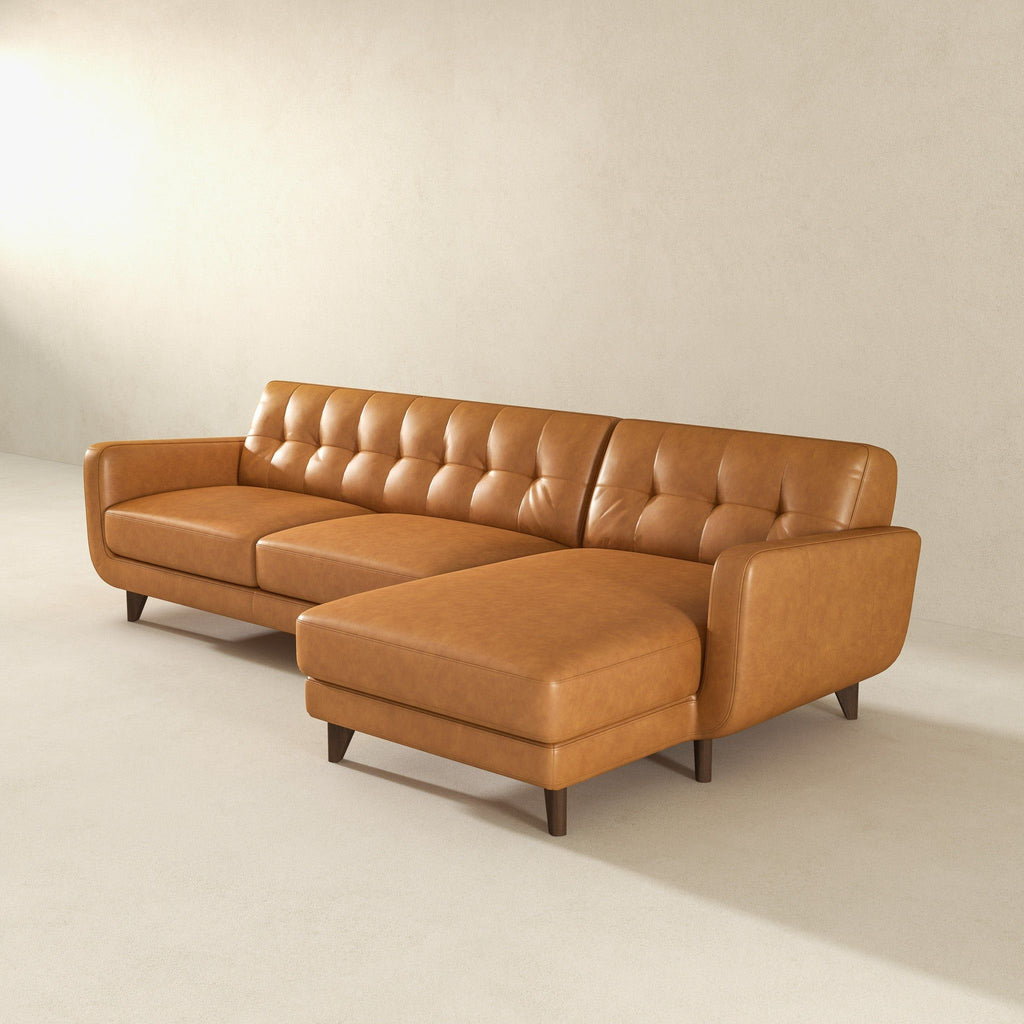 Allison - Mid-Century Modern Sectional Sofa Chaise