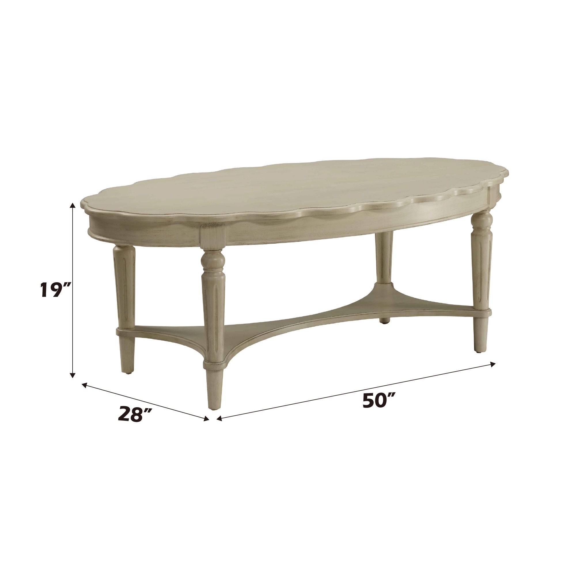 Fordon French Antique Coffee Table - Ivory