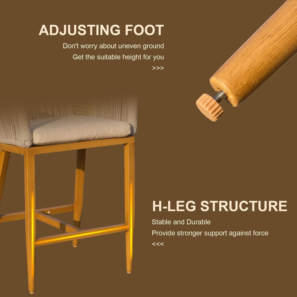 Bar Stools Set of 2 with Arm and Backrest