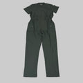GREEN TOWN 4 Flex Scrubs Jumpsuit Cinch In Waist Women's Sz XL Olive GFX-023AST