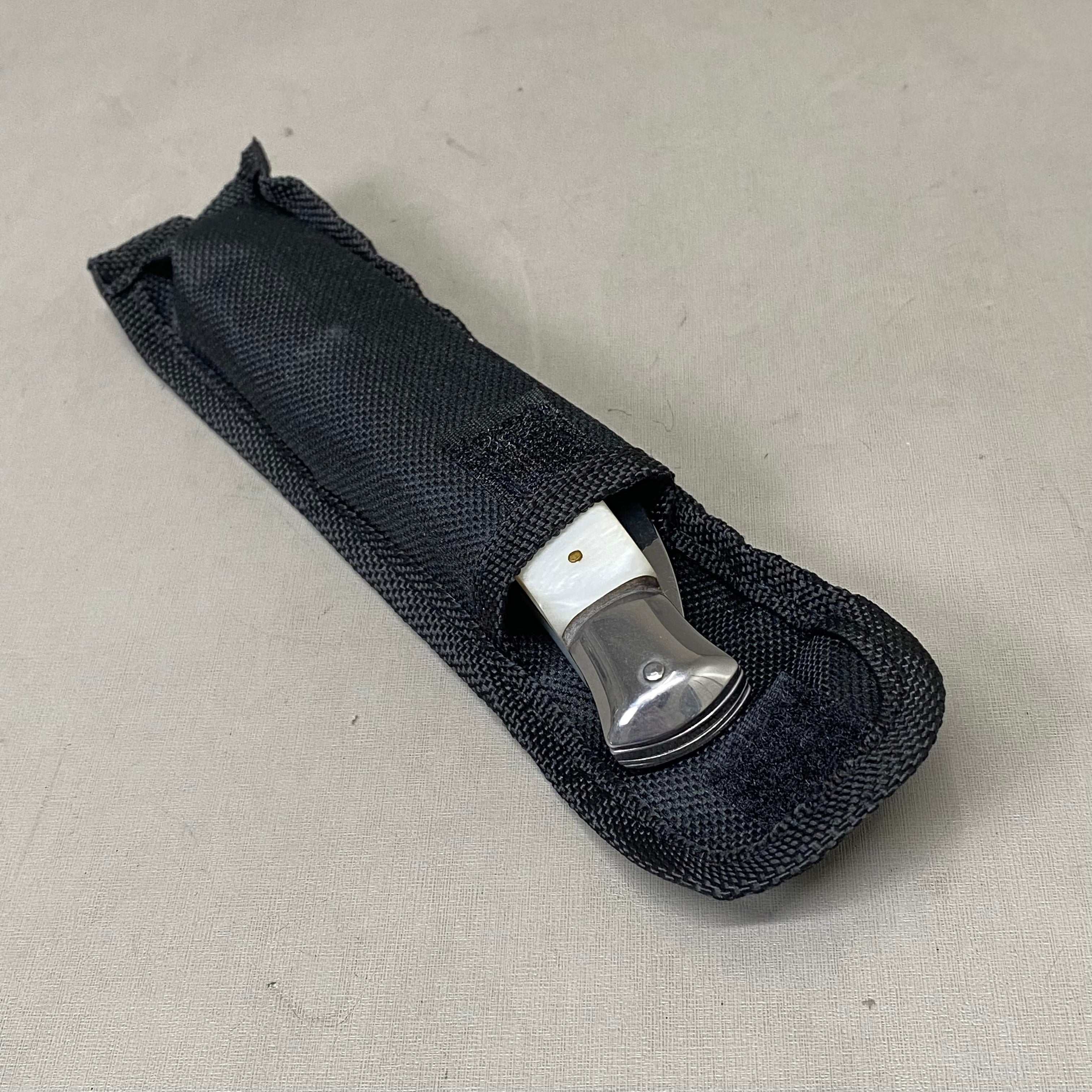 ZA@ ARMED FORCE TACTICAL Handcrafted OTF Pocket Knife  4" Blade 9" Overall Length White ST-6CWP