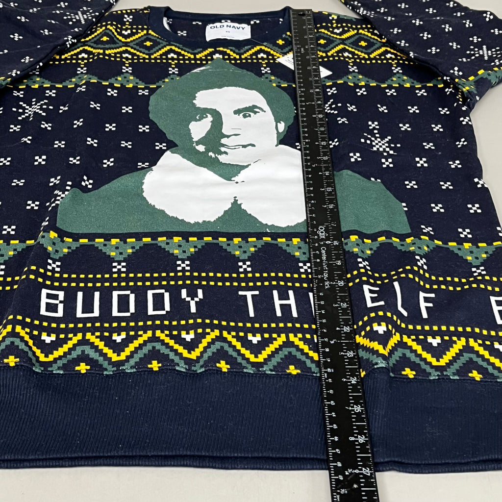 OLD NAVY Men's Christmas Holiday Elf Sweater Sz S Navy/Green 572579-00-1