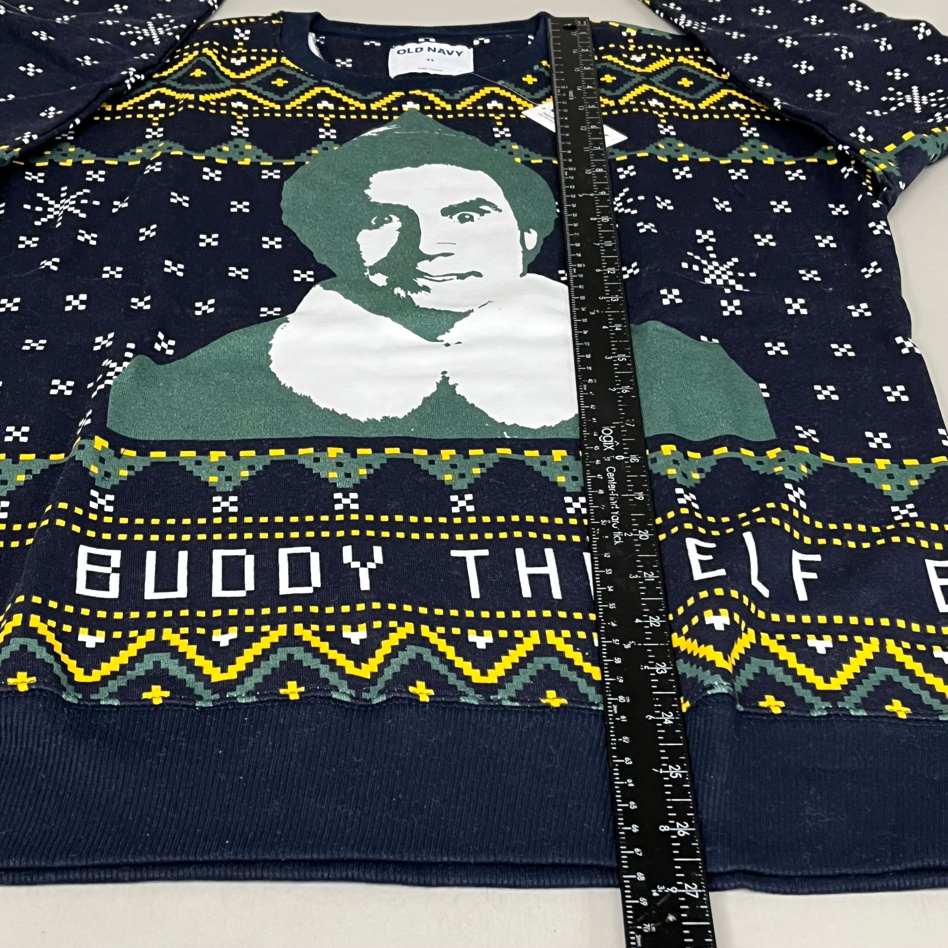 OLD NAVY Men's Christmas Holiday Elf Sweater Sz XXXXL Navy/Green 572579-00-1