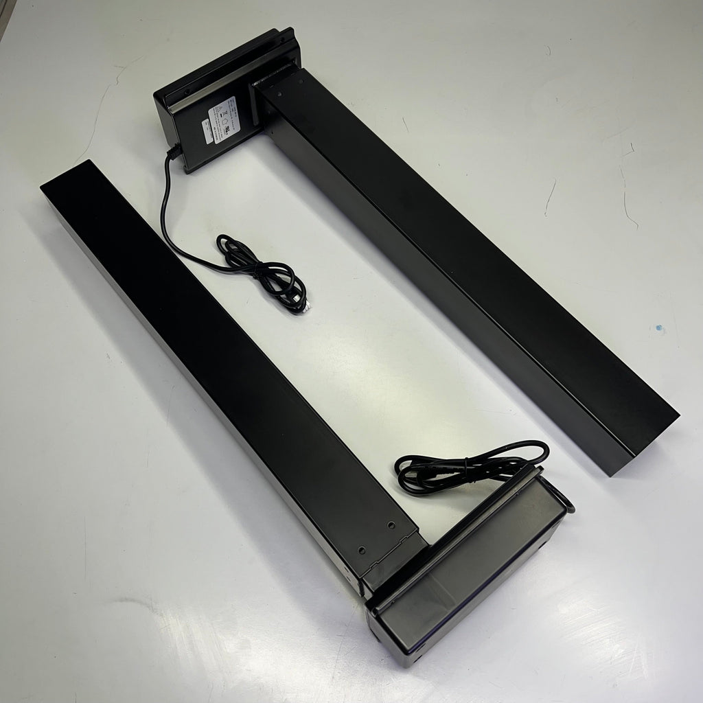 Dual Motor 2 Stage Height Adjustable Base Desk 2 Leg 220lbs Cap Black LOHI-S-BLK