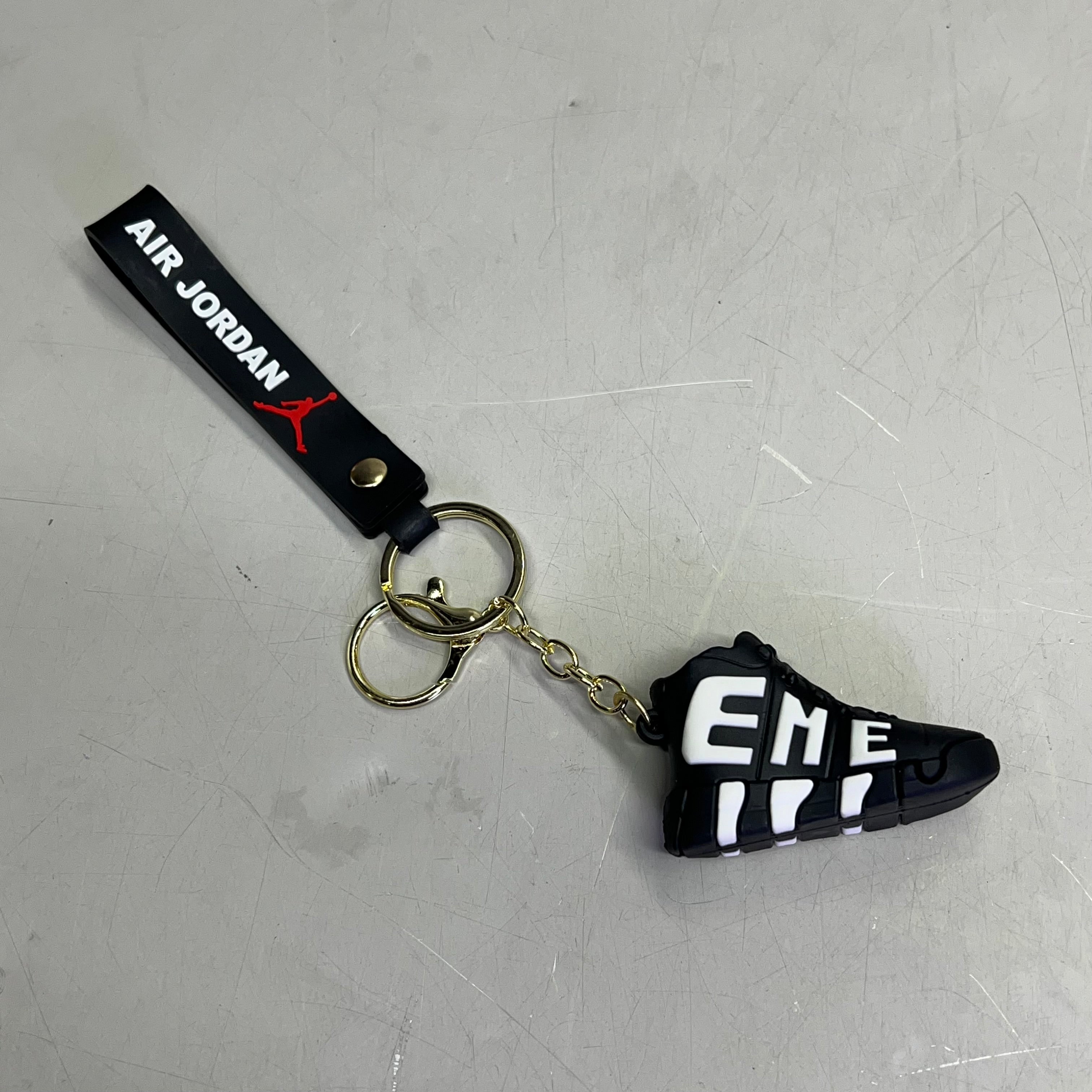 AIR JORDAN (12 PACK) Shoe Keychains w/ Wrist Band Assorted Colors