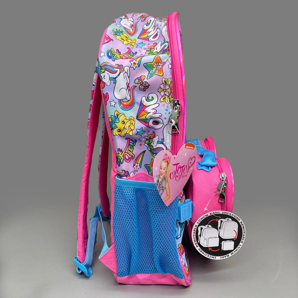 ACCESSORY INNOVATIONS JOJO Siwa 10-PK Nickelodeon “Be You” Backpack & Lunch Bag Pink