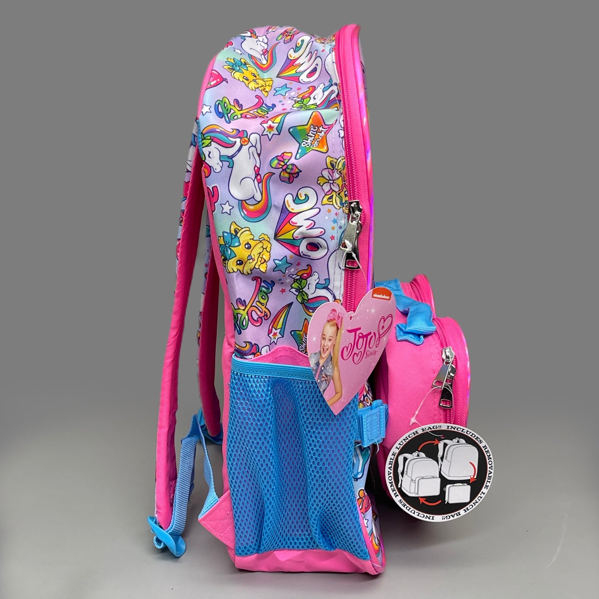 ACCESSORY INNOVATIONS JOJO Siwa 5-PK Nickelodeon “Be You” Backpack & Lunch Bag Pink