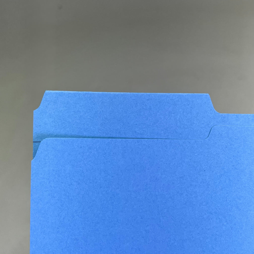 SMEAD (100 PACK) Color File Folders W/ Reinforcement Tabs 1/3 Cut Blue 12034