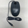 LOGITECH Full-Size USB Wired Mouse 4.5" x 2.5" Black M100