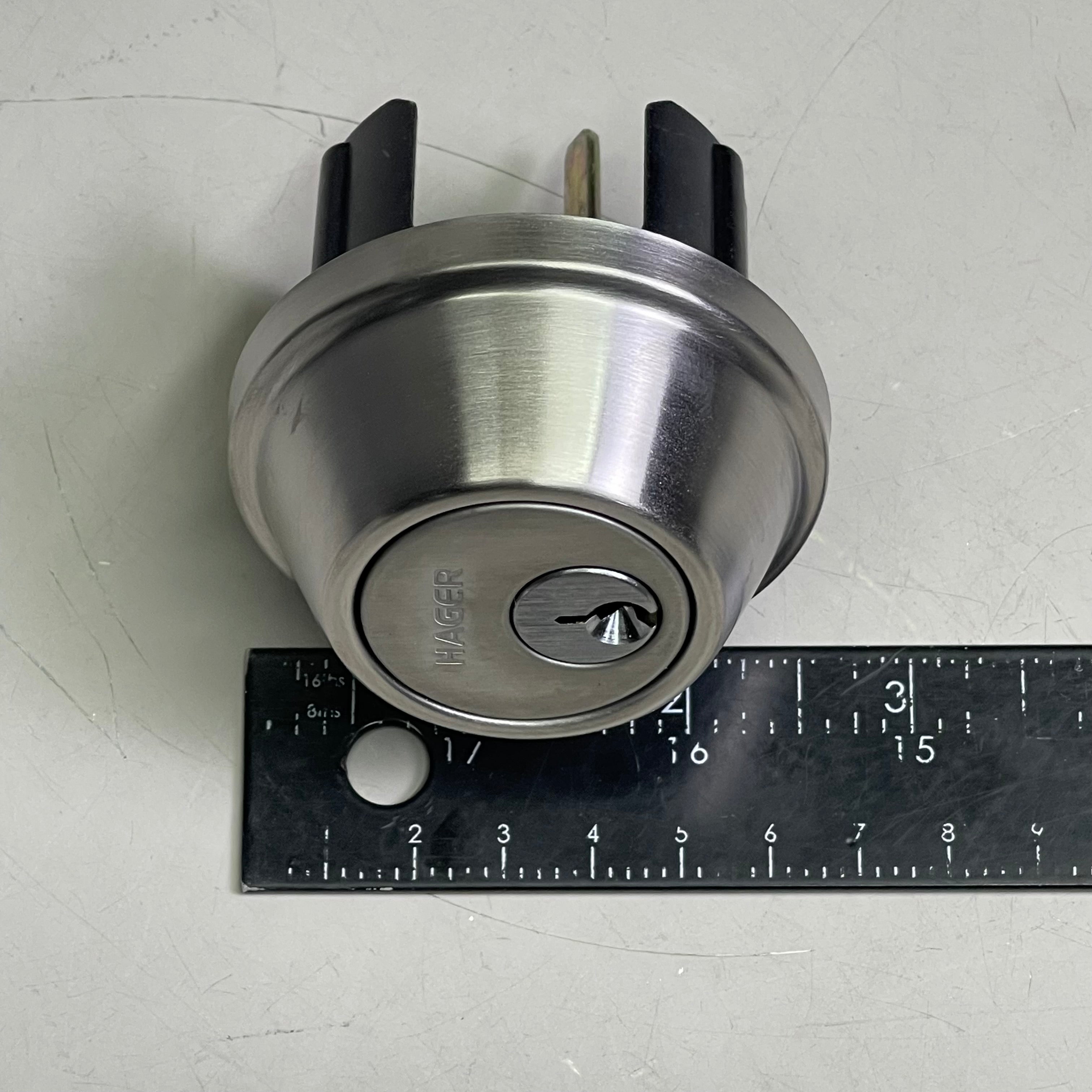 HAGER Deadbolt Satin Stainless Steel Grade 2 Cylinder Thumbturn 3215-32D