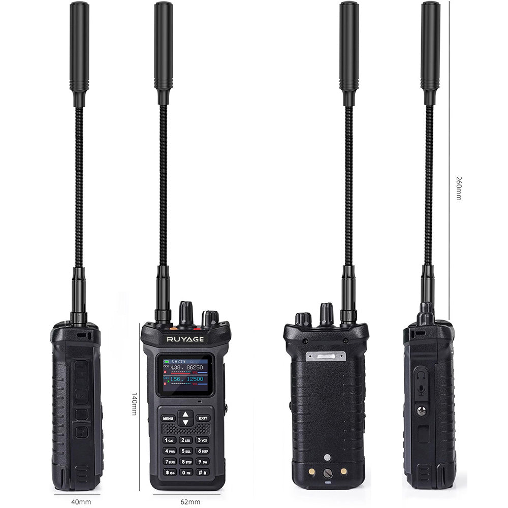 RUYAGE RT20 20W Dual Band Two Way Radio VHF UHF Long Range Walkie Talkie with 4000mAh Battery