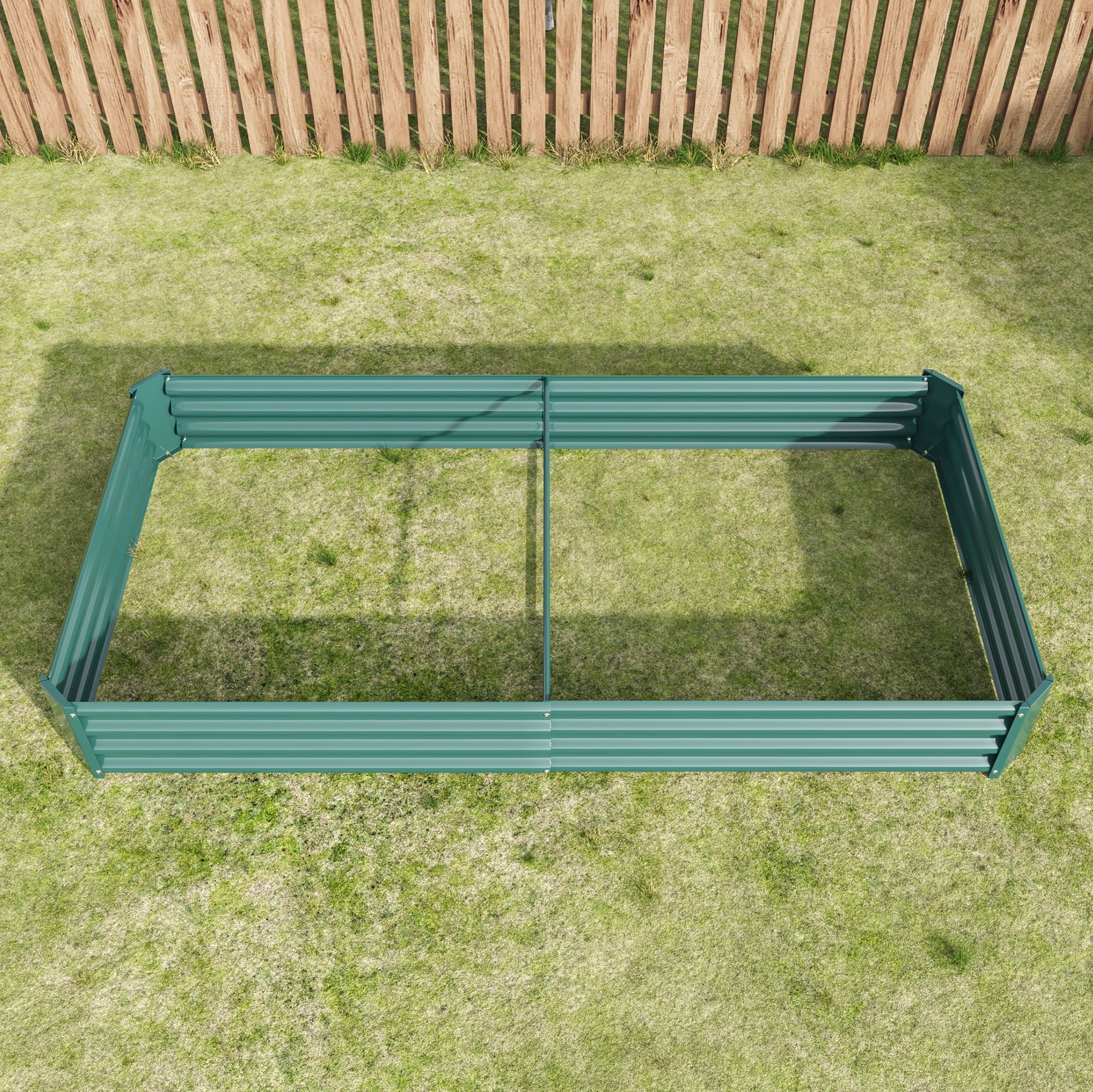 Raised Garden Bed Kit - Metal Raised Bed Garden 7.6x3.7x0.98ft