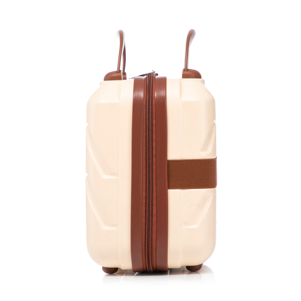 14'/20' 2-Piece Beige ABS Spinner Wheel Luggage Set
