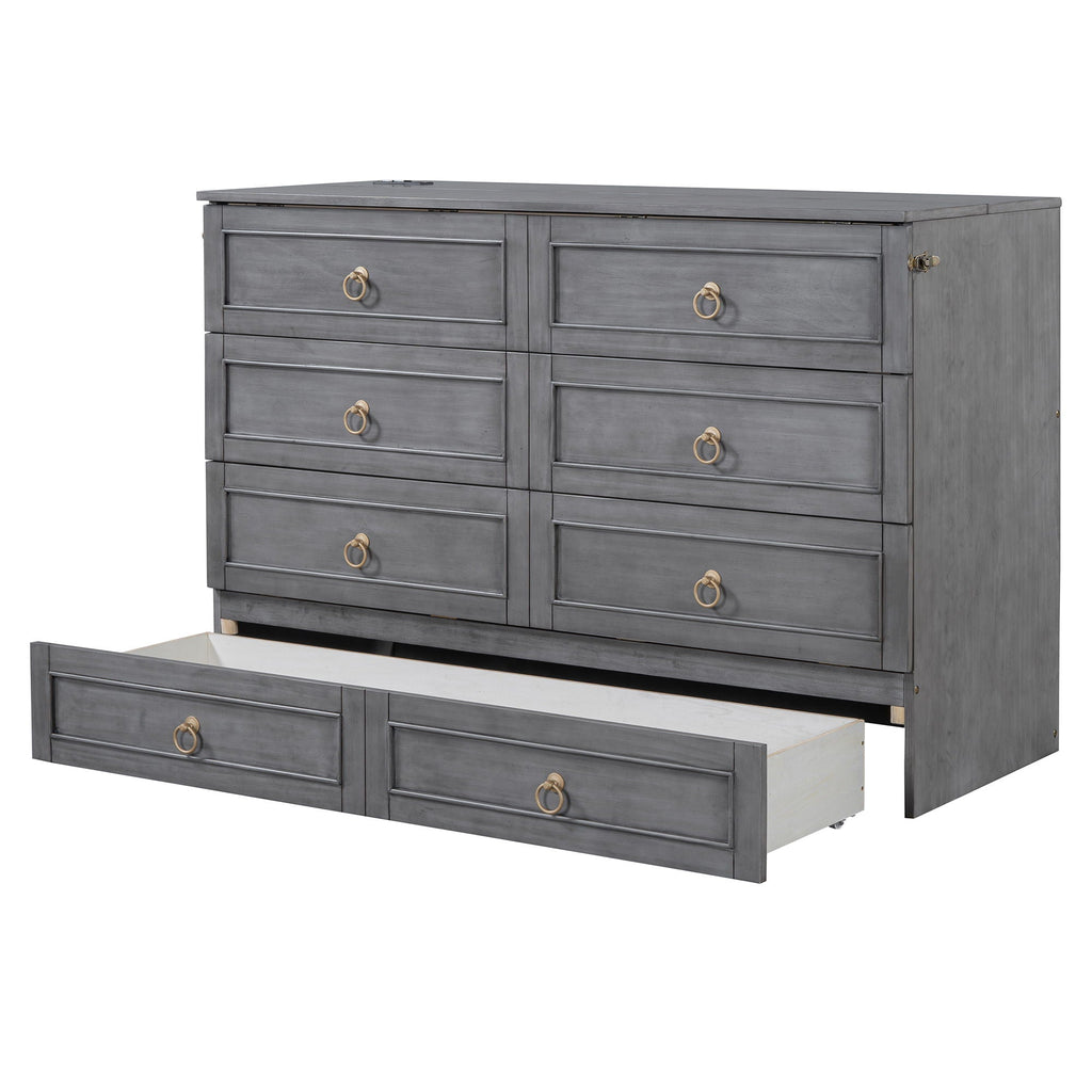 Murphy Bed With Large Drawers And Stylish Design