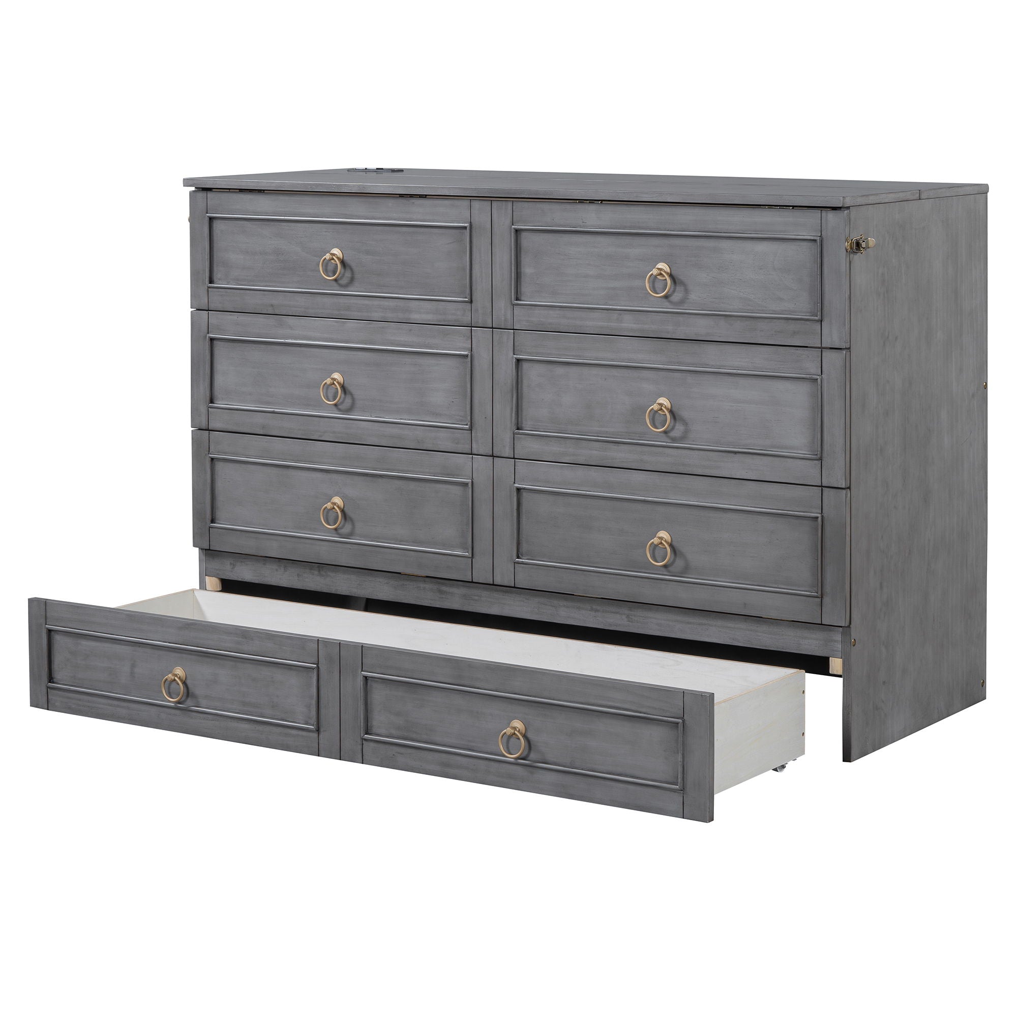 Murphy Bed With Large Drawers And Stylish Design
