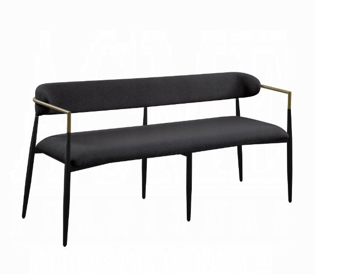 Jaramillo Chenille Bench Black