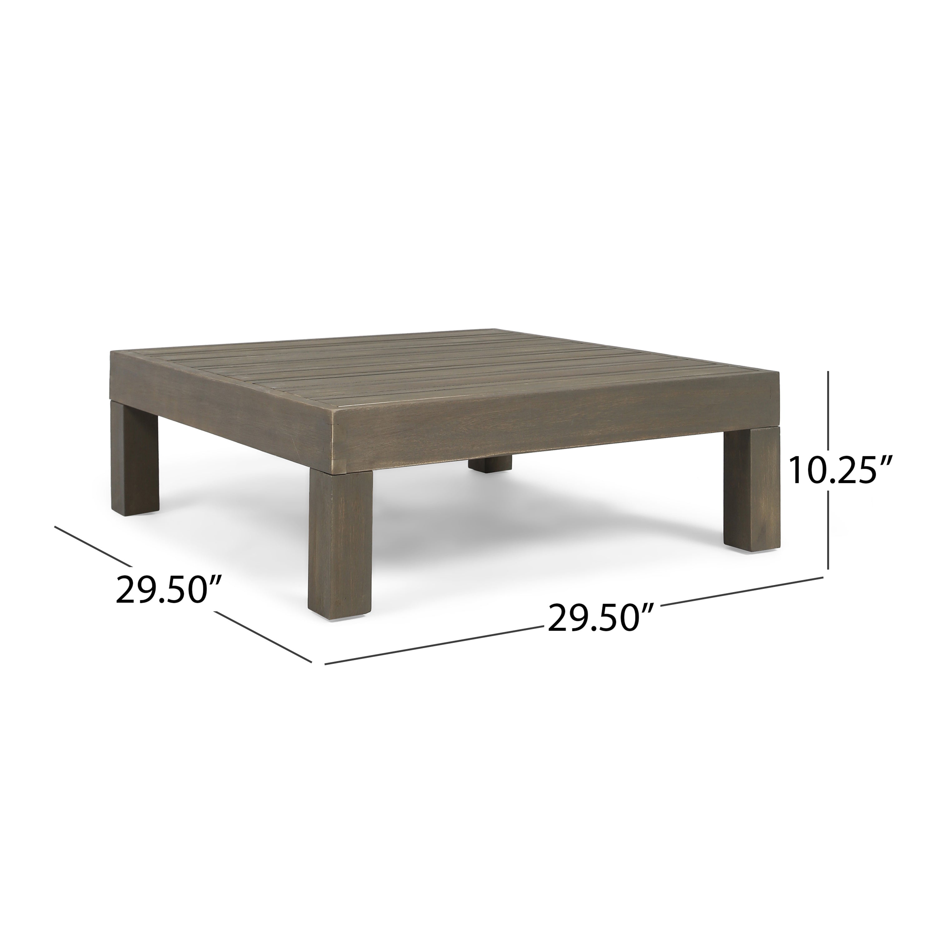OANA Outdoor Wooden Sectional Set with Cushions, White