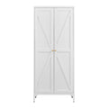 Adjustable 2 Door Kitchen Pantry Cabinet With Striped Design