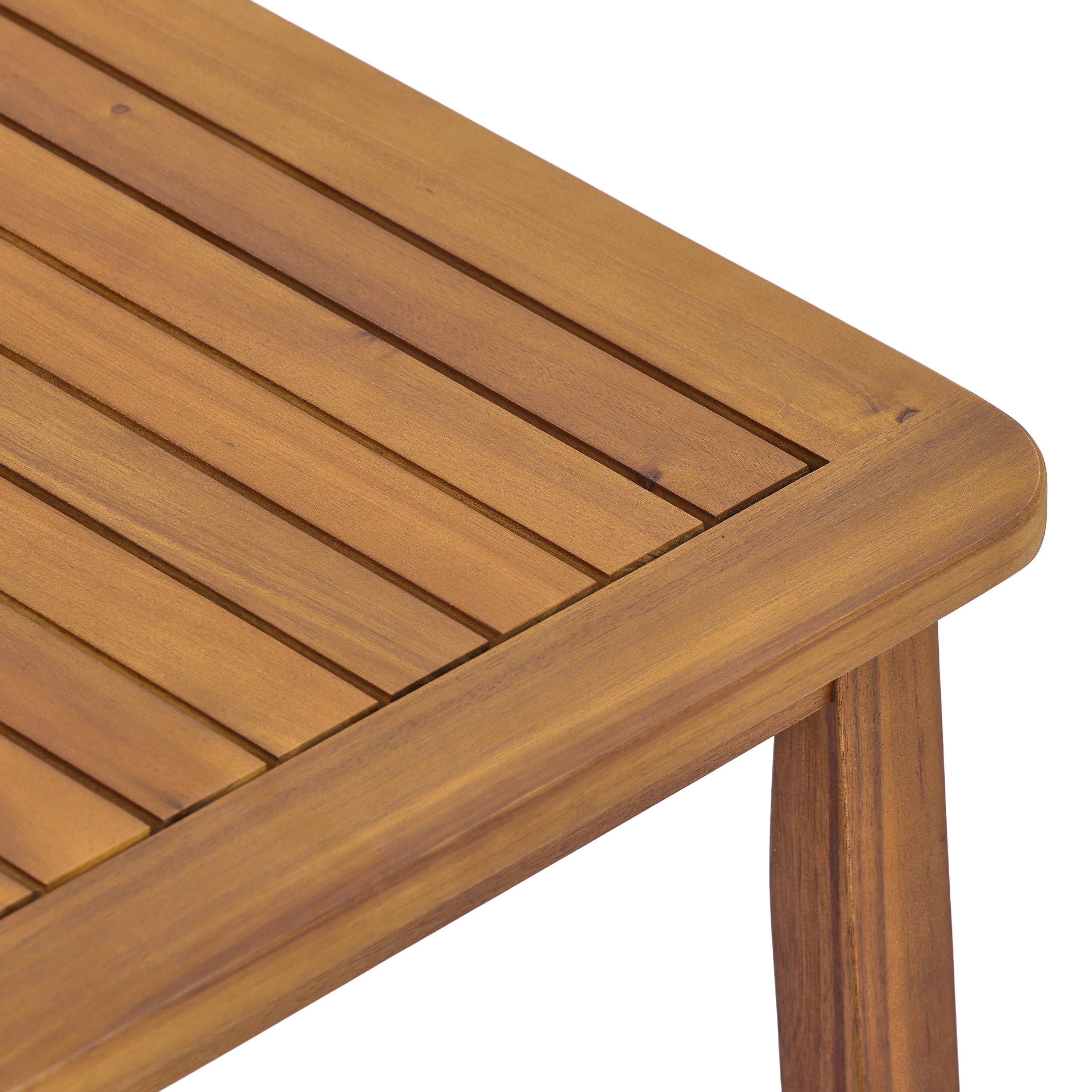 2-Pieces Outdoor Sofa Set with Cushions Teak Acacia Wood