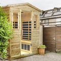 Four person Far-infrared Old fir outdoor sauna room