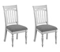 Slat Back Dining Chairs (Set of 2) - Gray