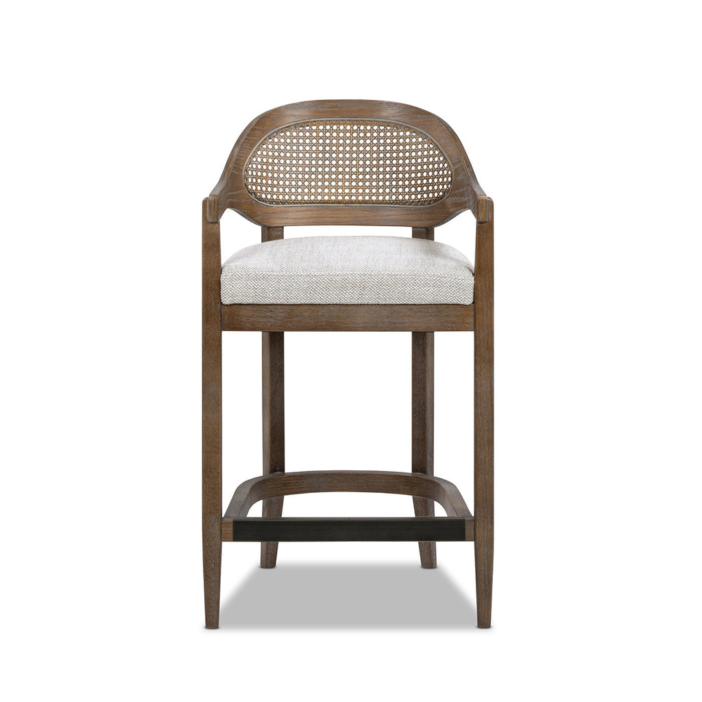 Americana Mid-Century Modern 26" Cane Back Counter Stool