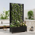Metal Planter Box with Trellis, 73' x 35' x 16" Raised Garden Bed