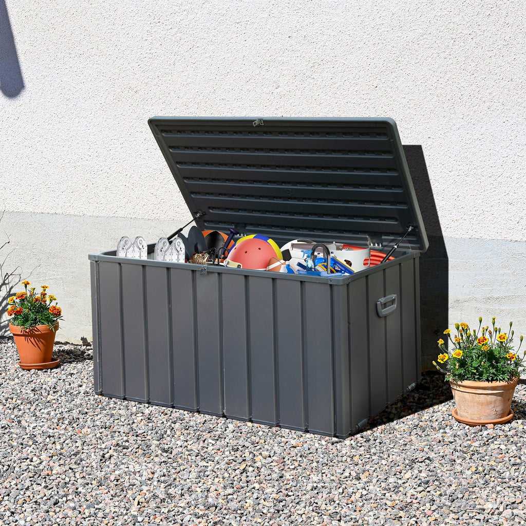 120 Gallon Outdoor Storage Deck Box Waterproof, Large Patio Storage Bin