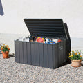120 Gallon Outdoor Storage Deck Box Waterproof, Large Patio Storage Bin
