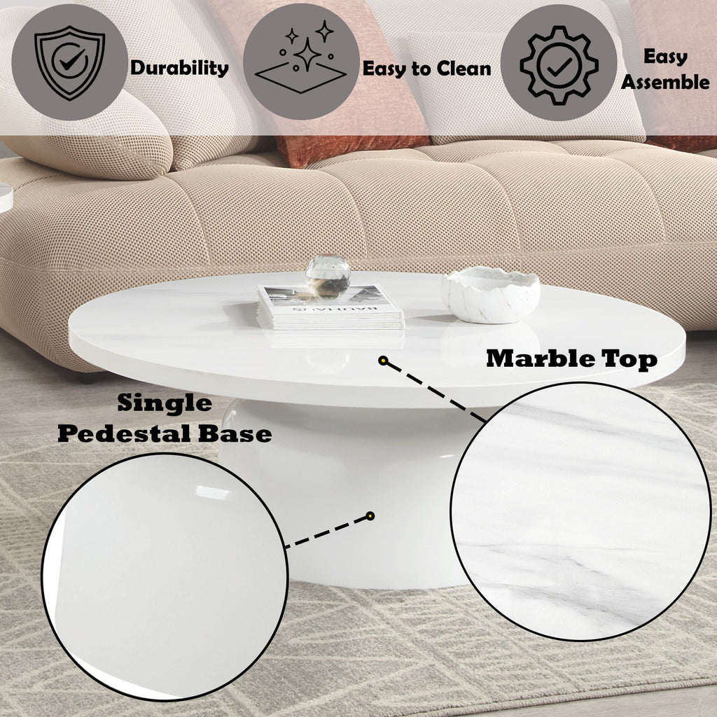 Zaid Engineering Marble High Gloss Table