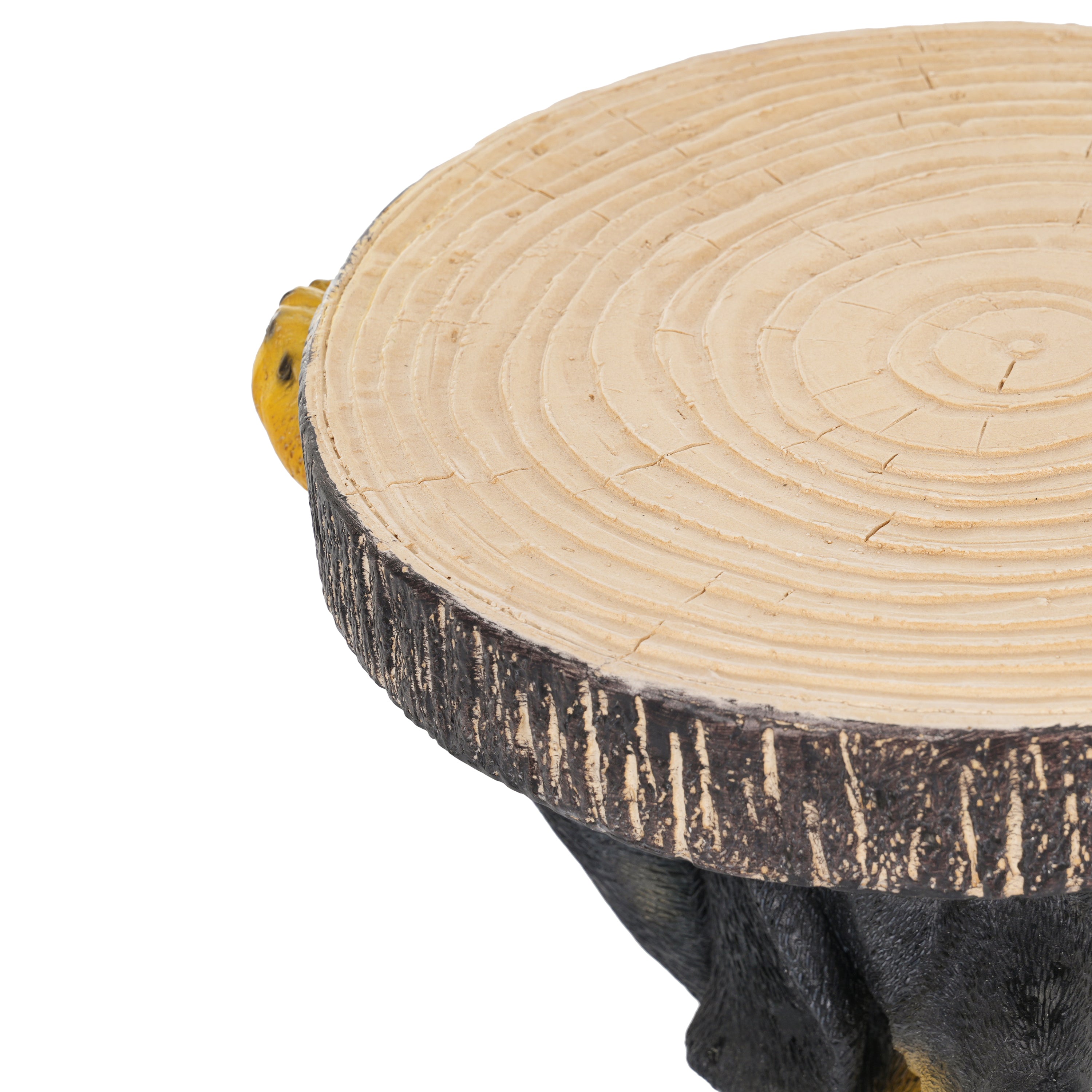 22.17'H Black Dog Side Table Pedestal End Table Stool