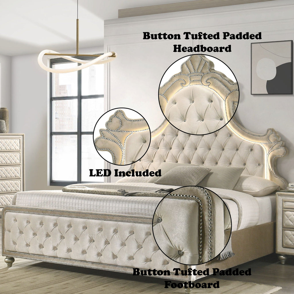 Lucienne Bed With LED Lighting