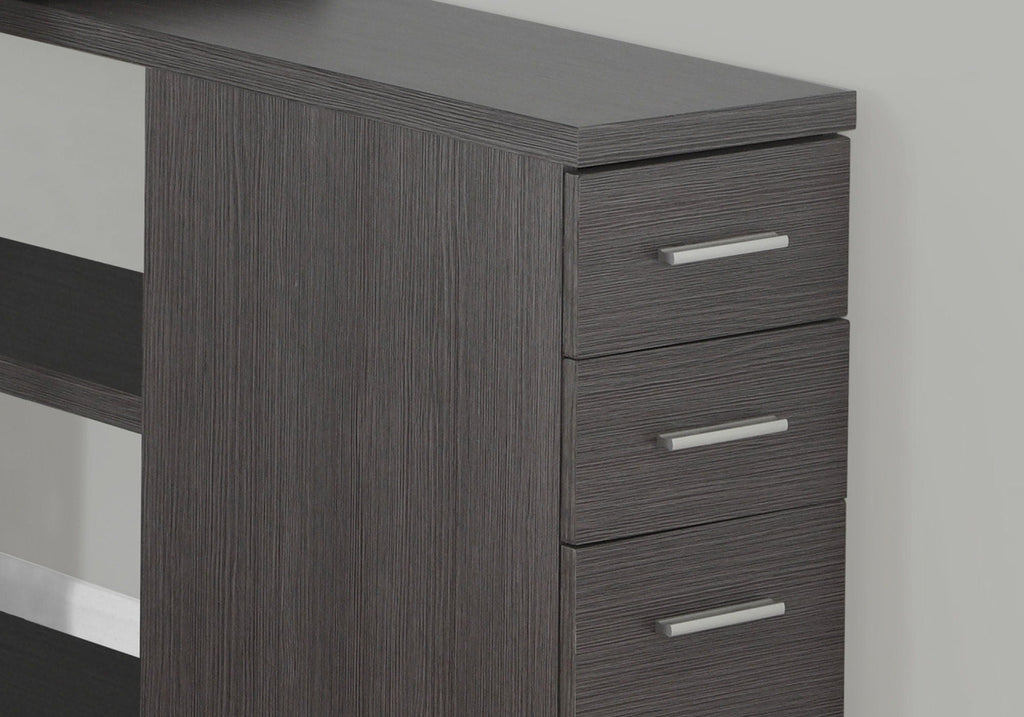 L-Shape Computer Desk with Storage Drawers