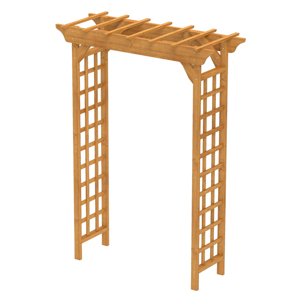 Arbor, Wedding Arch For Ceremony, Trellis For Plant Climbing, Christmas Decor Pergola For Garden Backyard - Yellow