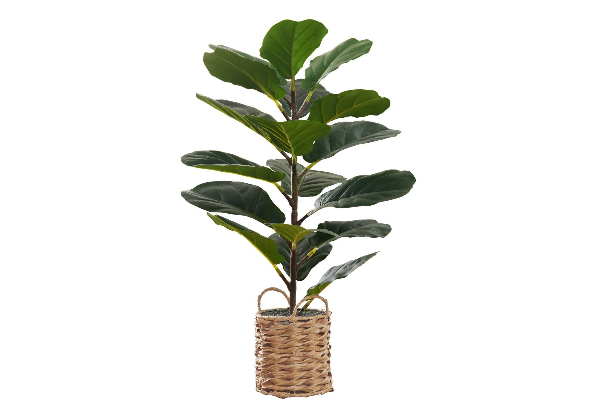 28" Tall Artificial Fiddle Tree Plant with Real Touch Leaves