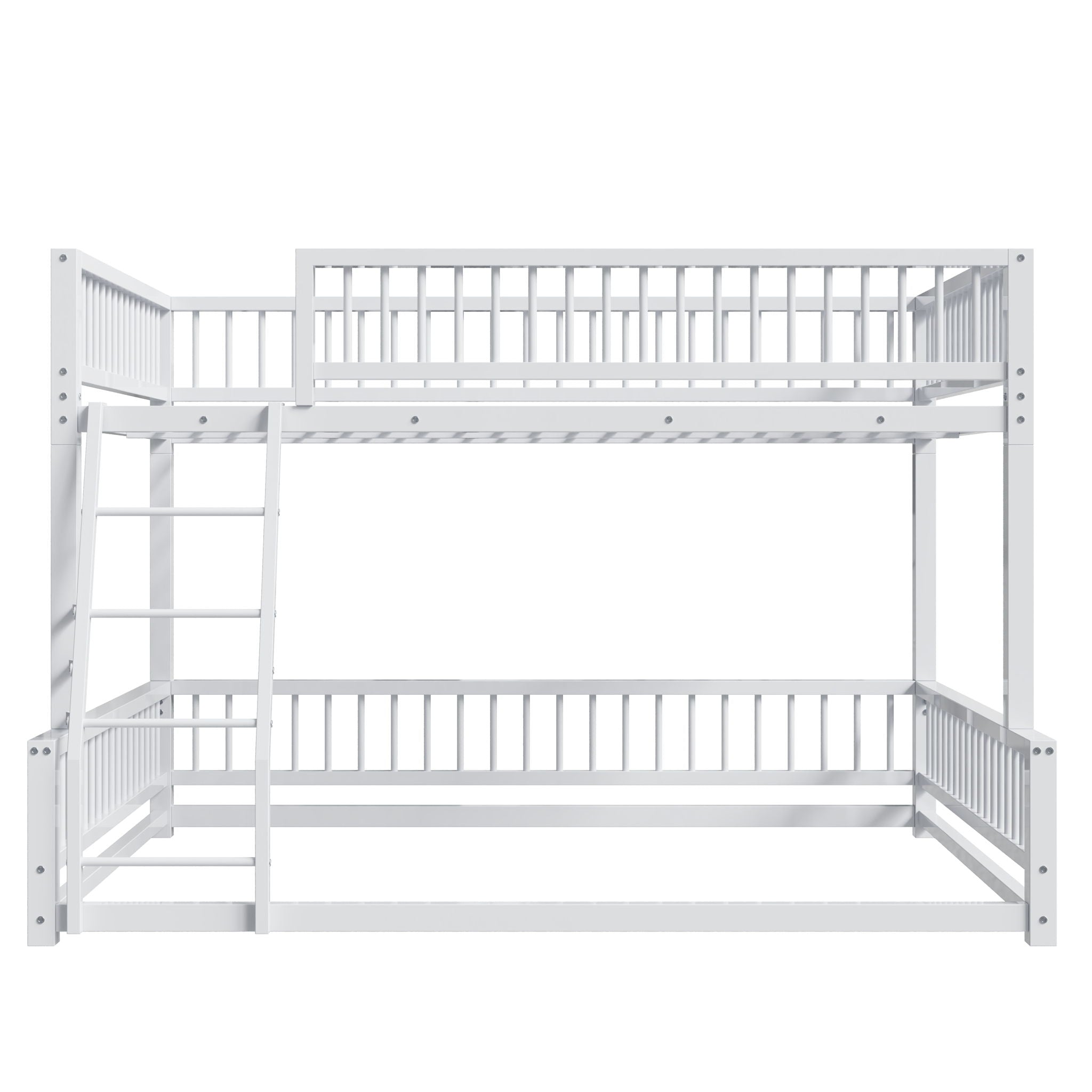 Bunk Bed With Ladder And Safety Guardrails