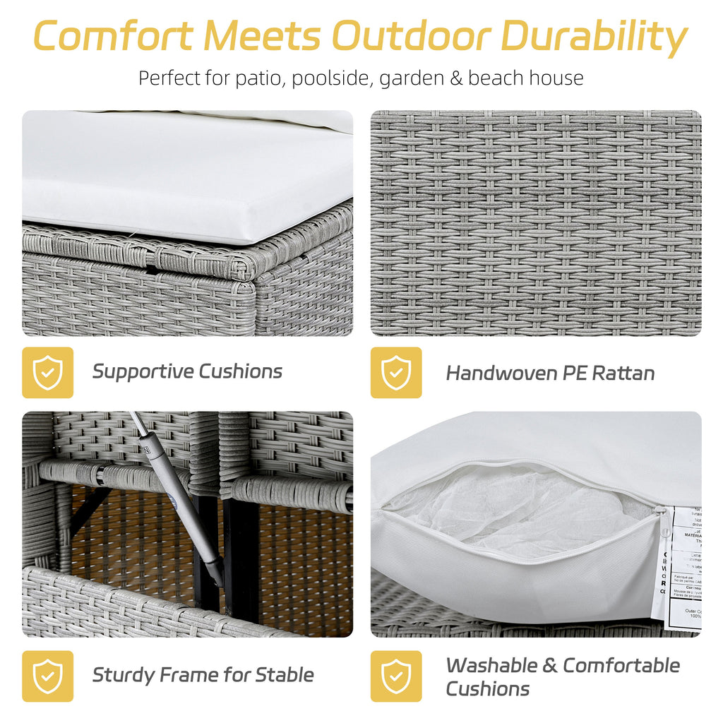 Tomax 5-Piece Outdoor Patio Rattan Sofa Set