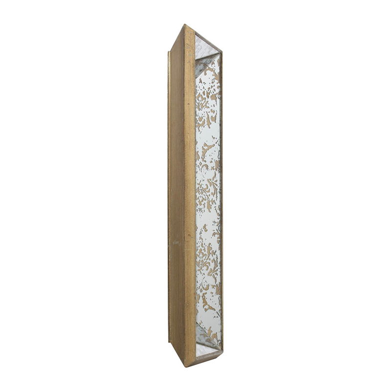 Antique Rectangle Mirror with Floral Accents