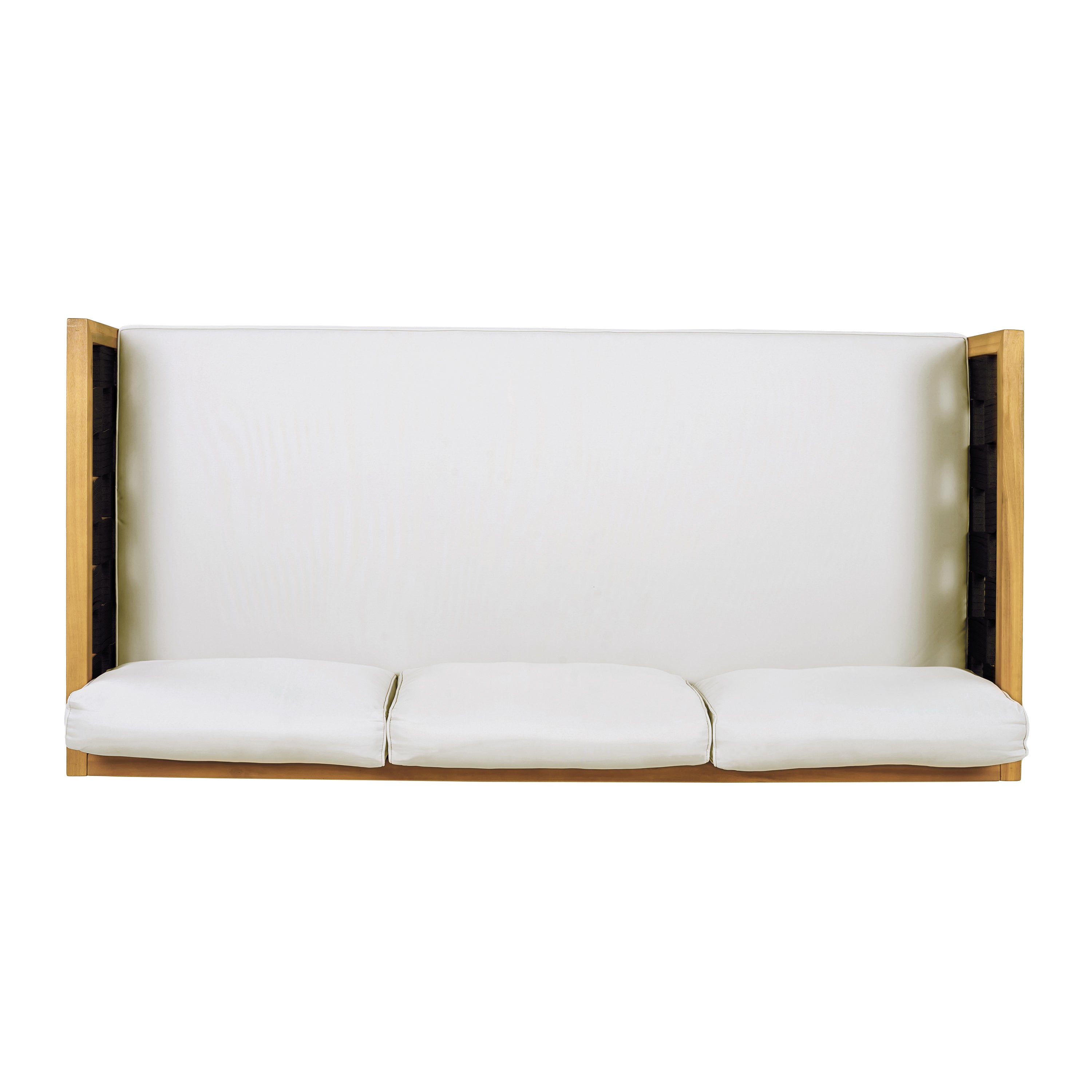 Three-Seater Outdoor Daybed - Acacia Wood Teak Finish Frame
