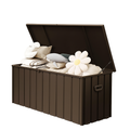 190 Gallon Metal Deck Box, Waterproof Steel Outdoor Storage Cabinet
