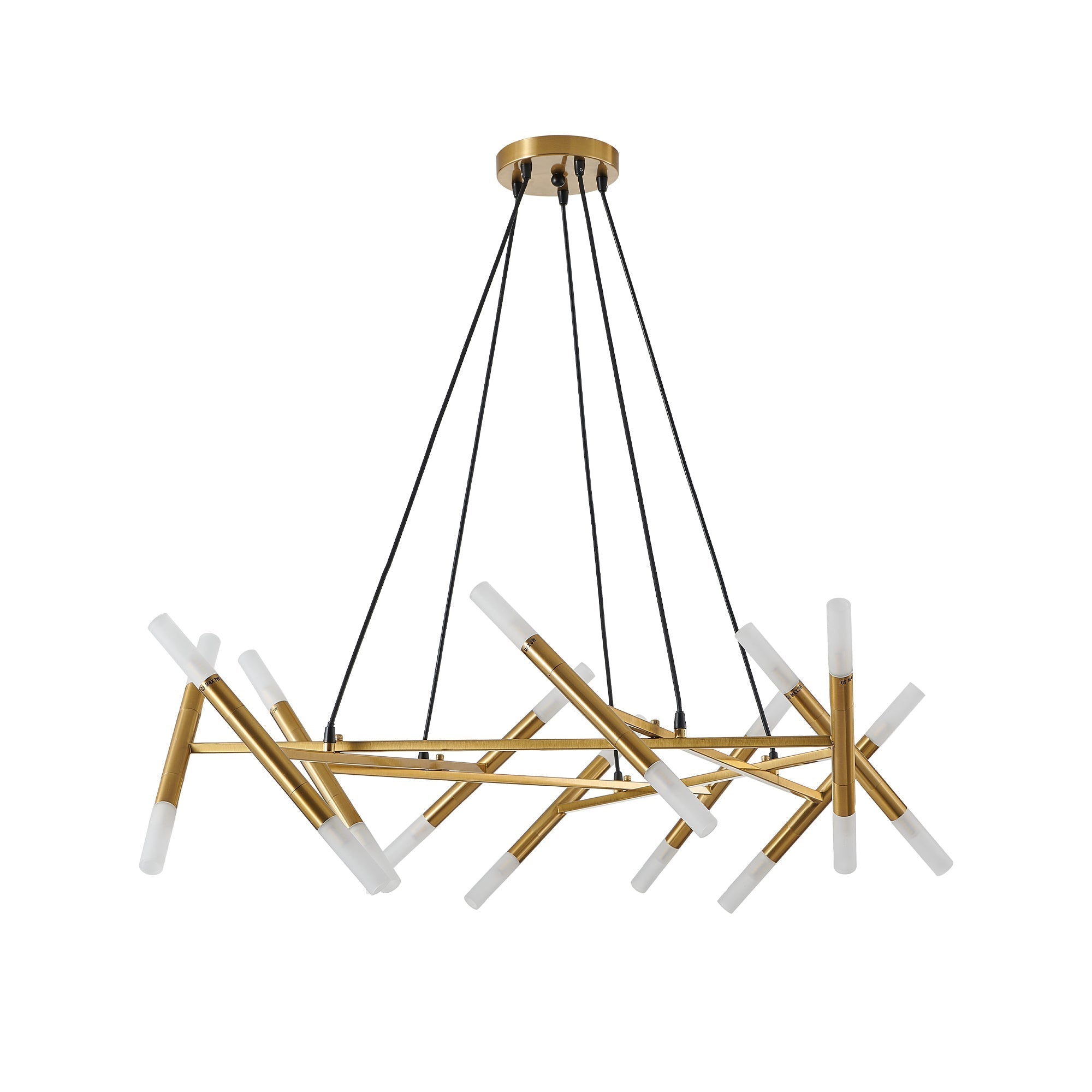 41' Golden Modern Chandelier Light Fixture with Branch Design
